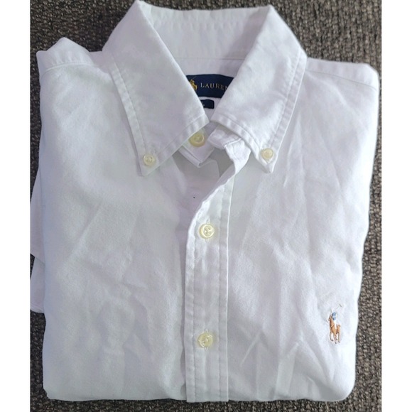 Ralph Lauren Women's White Slim Fit Oxford Button Down Shirt Size XS TP - Picture 1 of 4